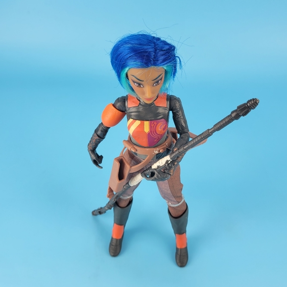 LFL Hasbro Star Wars Girl Doll 11" Swivel Waist Blue Hair VG - Picture 3 of 10